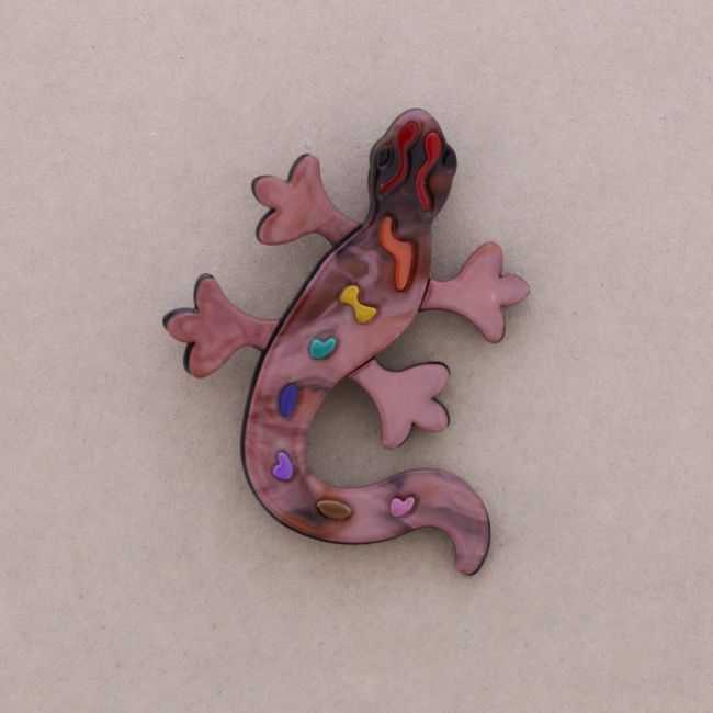 BROCHE SALAMANDRA RESINA