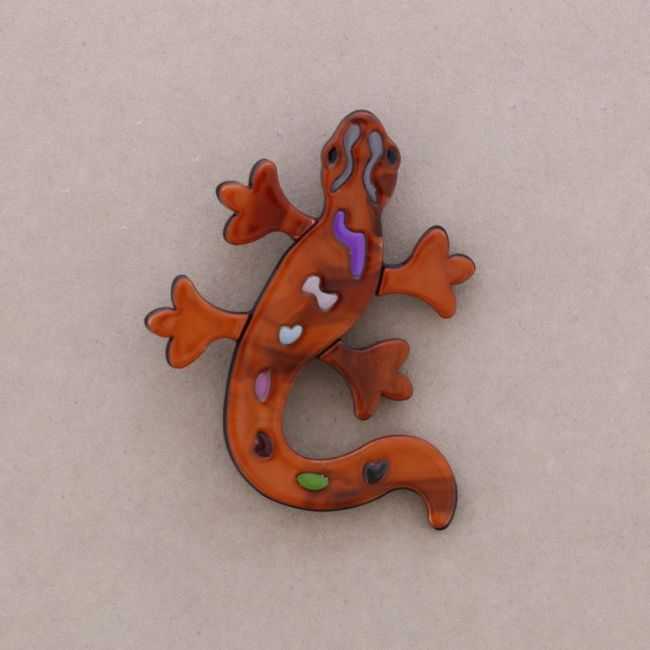 BROCHE SALAMANDRA RESINA