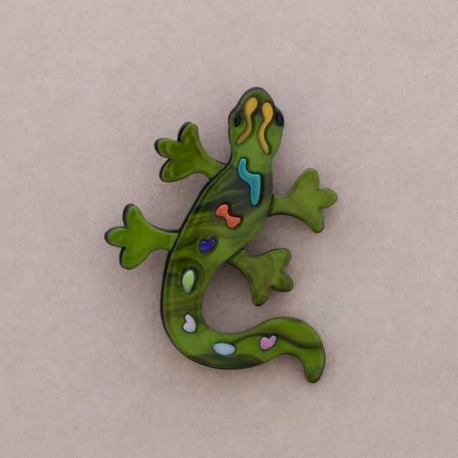 BROCHE SALAMANDRA RESINA