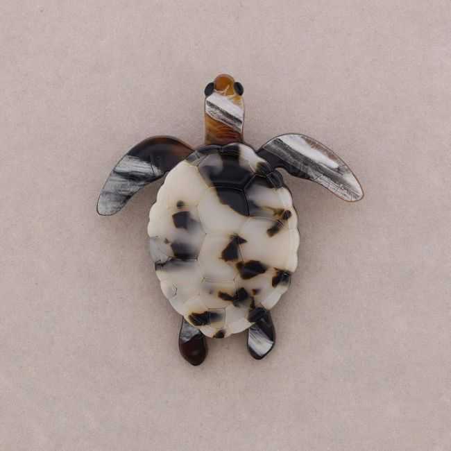RESIN TURTLE BROOCH