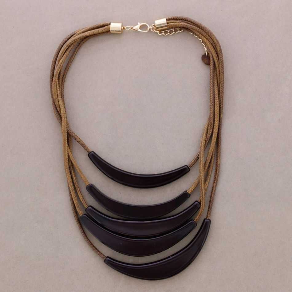 MULTI-STRAND CHOKER RESIN PENDANT