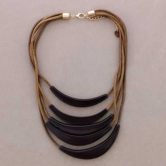 MULTI-STRAND CHOKER RESIN PENDANT