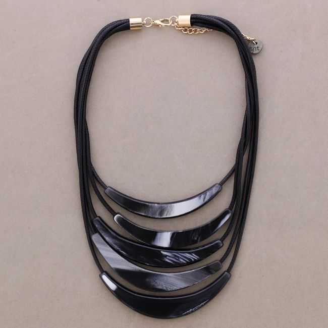 MULTI-STRAND CHOKER RESIN PENDANT