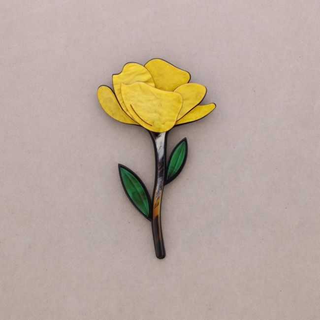 BROCHE FLOR RESINA