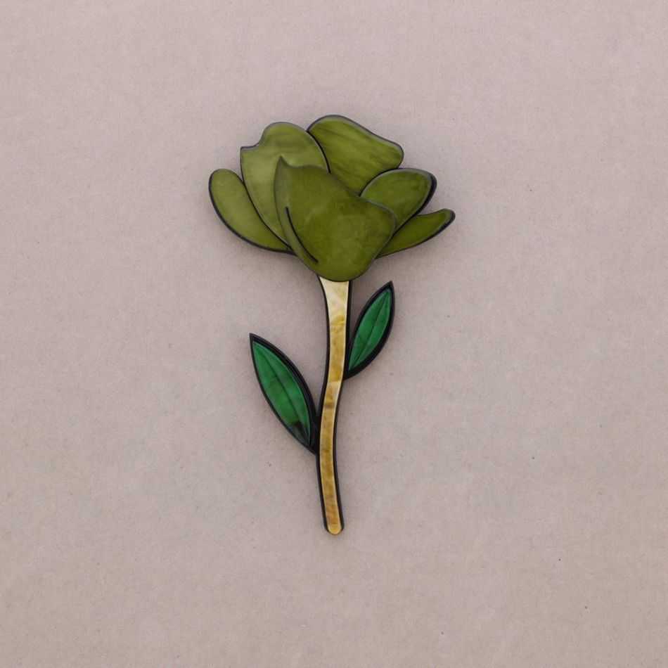 BROCHE FLOR RESINA