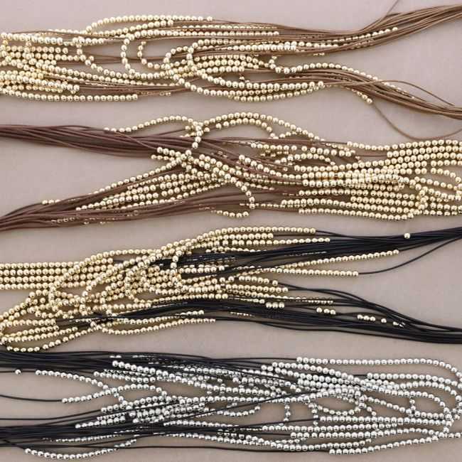 MULTI-STRAND METAL BEAD NECKLACE