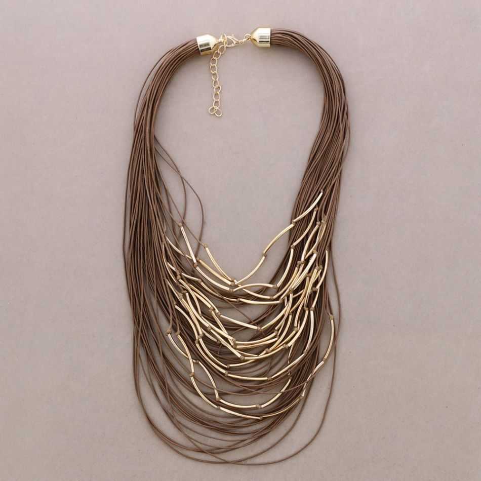 MULTI-STRAND CHOKER WITH BRONZE TUBES
