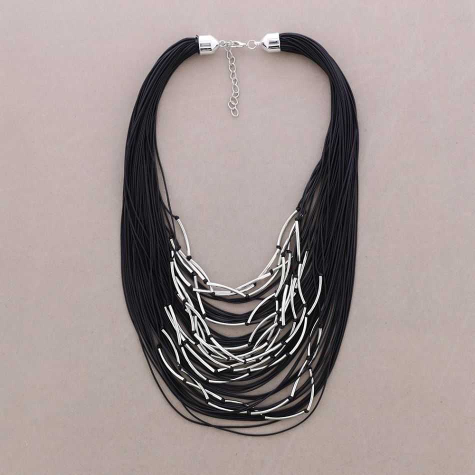 MULTI-STRAND CHOKER WITH BRONZE TUBES