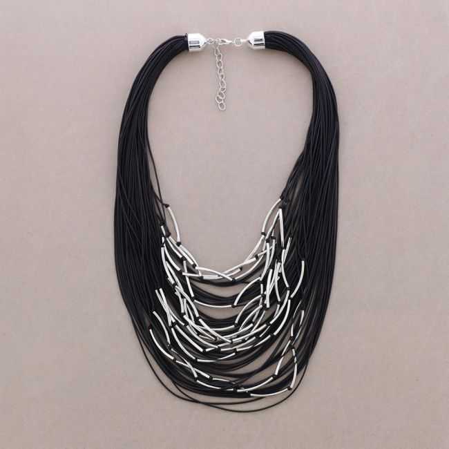 MULTI-STRAND CHOKER WITH BRONZE TUBES