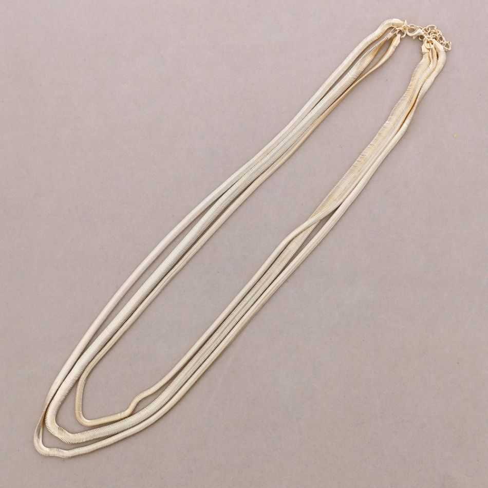 LONG TRIPLE CHAIN MOUSE TAIL NECKLACE