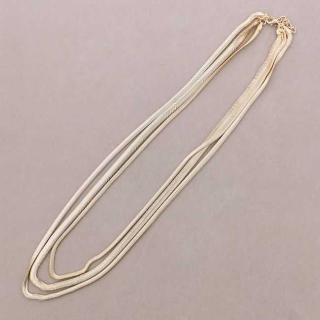 LONG TRIPLE CHAIN MOUSE TAIL NECKLACE