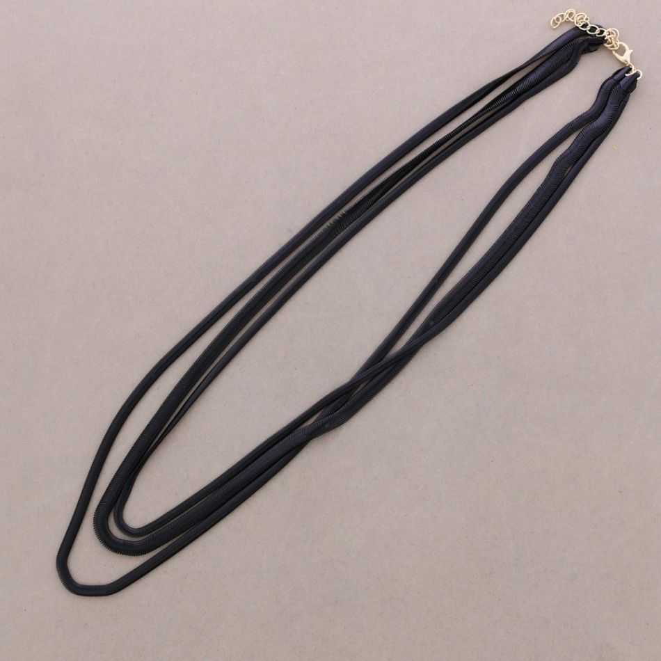 LONG TRIPLE CHAIN MOUSE TAIL NECKLACE