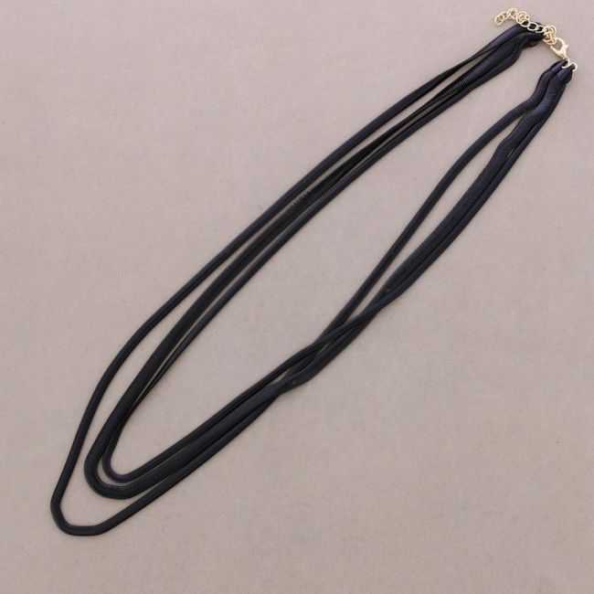LONG TRIPLE CHAIN MOUSE TAIL NECKLACE