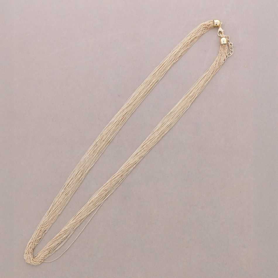 COLLAR LARGO MULTI TIRAS BRONCE