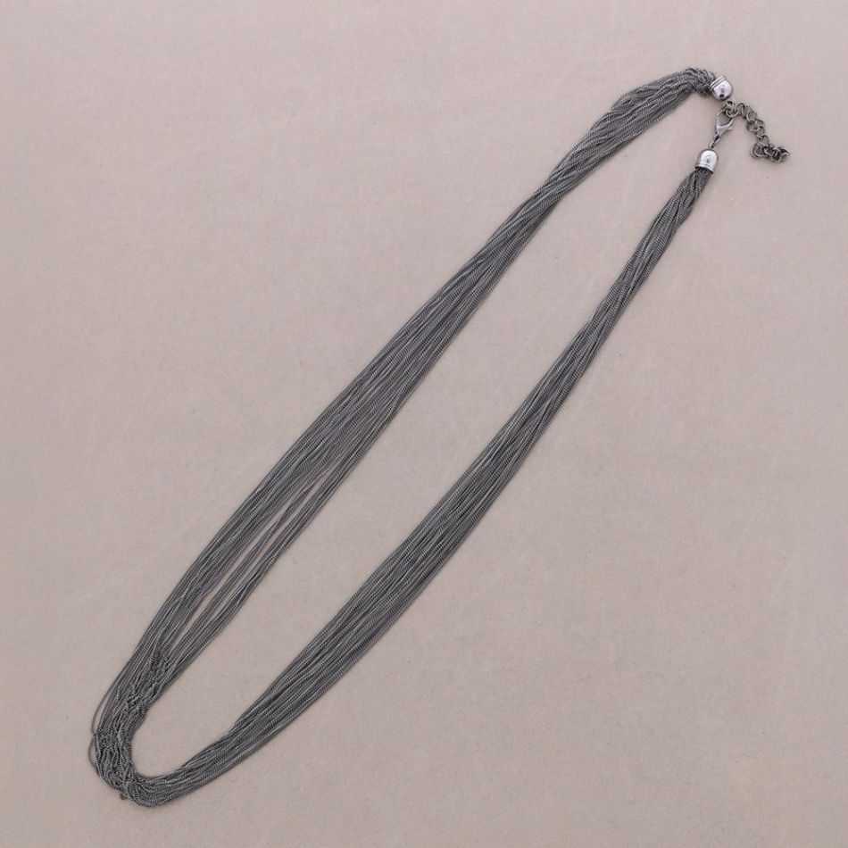COLLAR LARGO MULTI TIRAS BRONCE