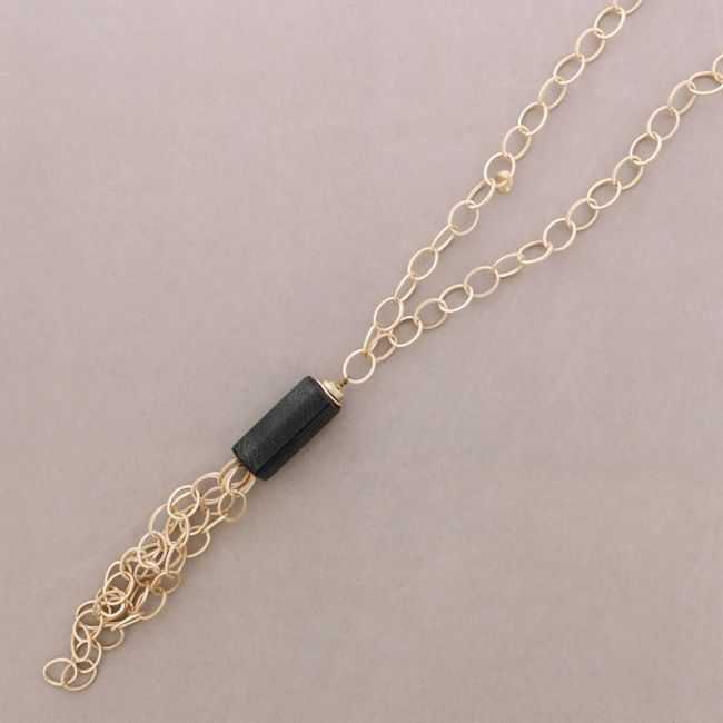 LONG NECKLACE PENDANT CINLINDRO FRINGE CHAIN