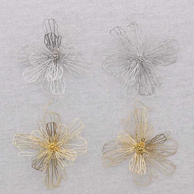 PENDIENTES ACERO FLOR FILIGRANA