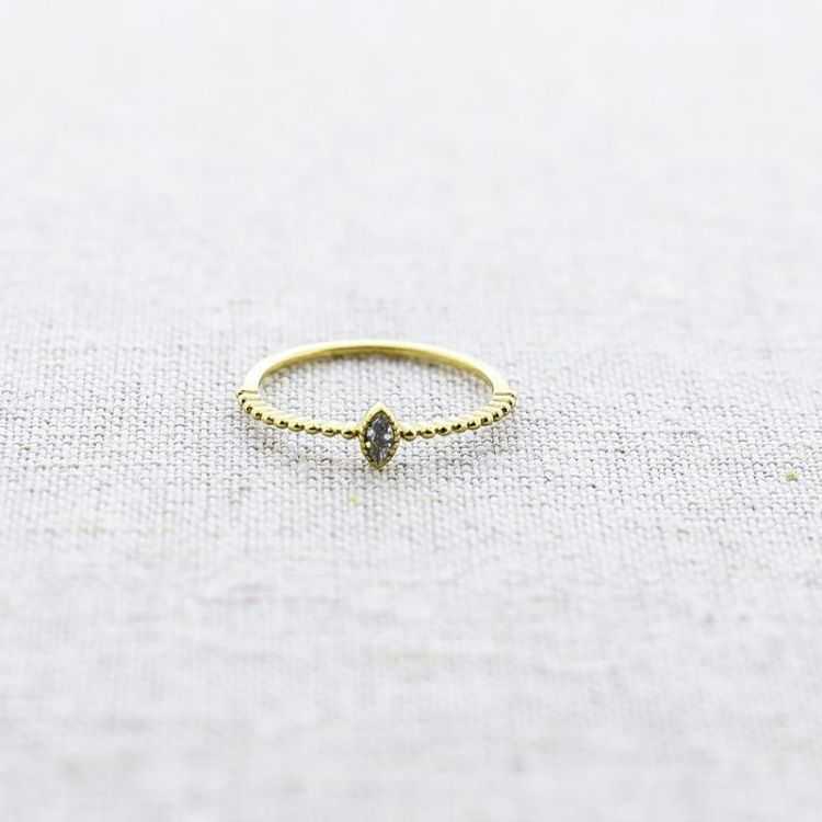 STEEL RING WITH ZIRCONIA 2