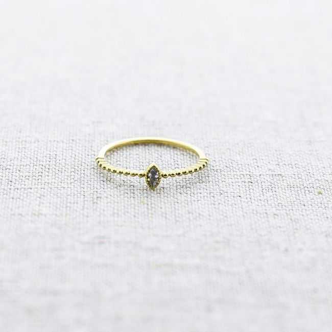 STEEL RING WITH ZIRCONIA