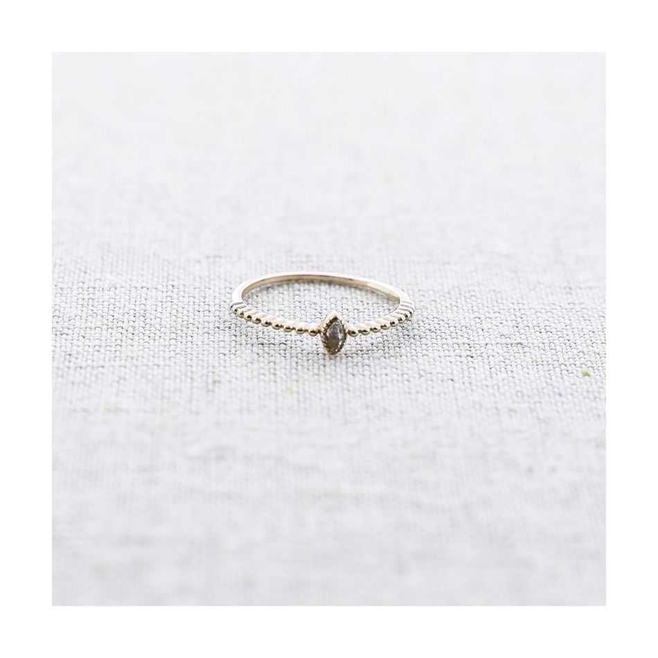 STEEL RING WITH ZIRCONIA