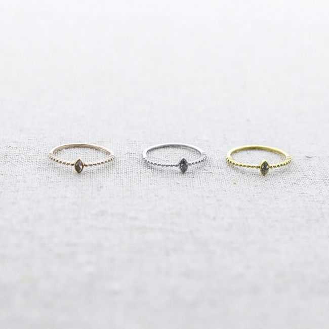 STEEL RING WITH ZIRCONIA