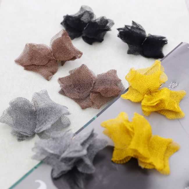 PENDIENTES FLOR MALLA