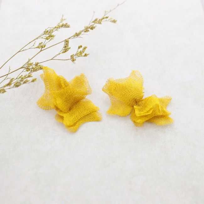 PENDIENTES FLOR MALLA
