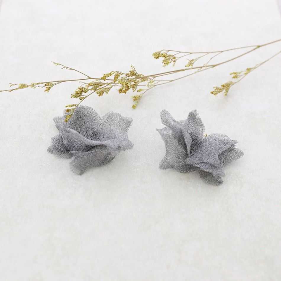 PENDIENTES FLOR MALLA