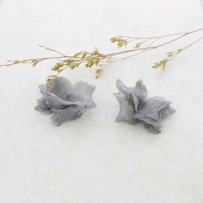PENDIENTES FLOR MALLA