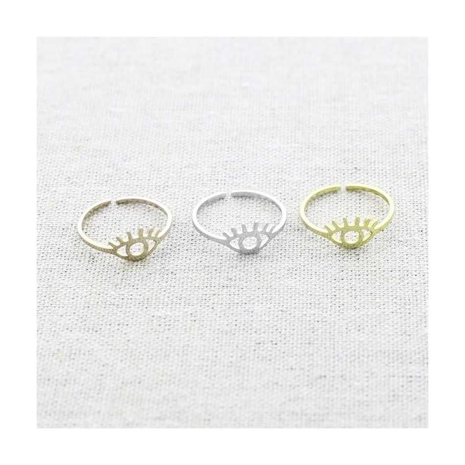 ANILLO AJUSTABLE ACERO OJO TURCO