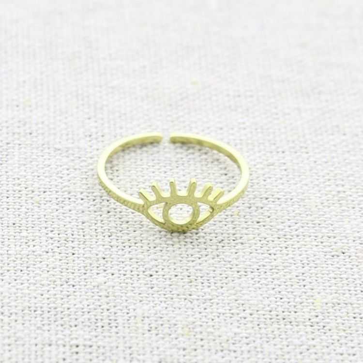 ADJUSTABLE STEEL RING WITH TURKISH EYE