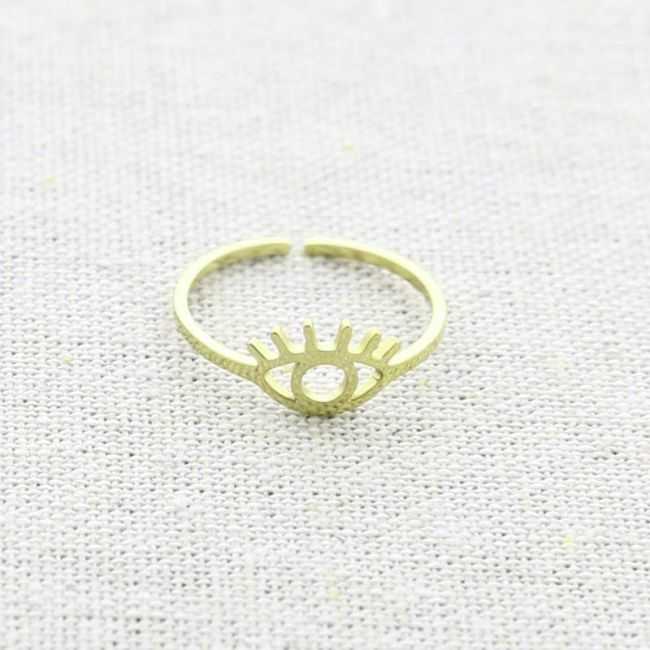 ANILLO AJUSTABLE ACERO OJO TURCO