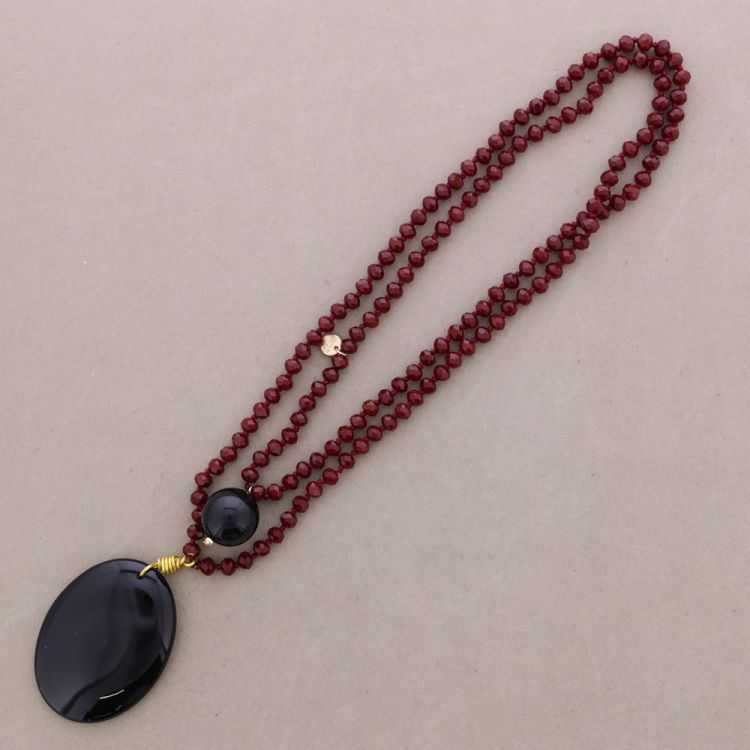 COLLAR LARGO CUENTAS CRISTALES FACETADOS COLGANTES RESINA 120CM 2