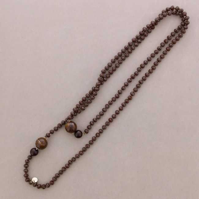 LONG NECKLACE FACETED CRYSTAL BEADS RESIN BEADS 150CM