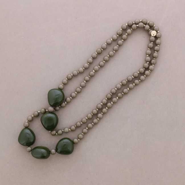 LONG NECKLACE RESIN BEADS 120CM