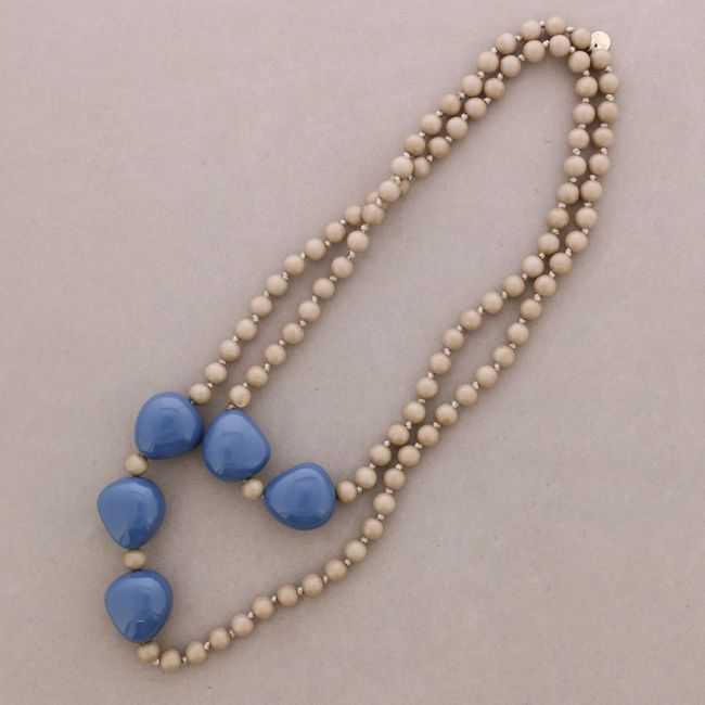 LONG NECKLACE RESIN BEADS 120CM