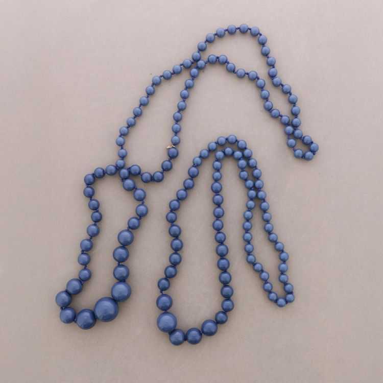SET LONG NECKLACE BEADS RESIN