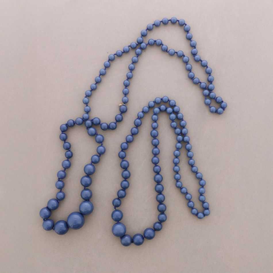 SET LONG NECKLACE BEADS RESIN