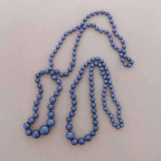 SET LONG NECKLACE BEADS RESIN