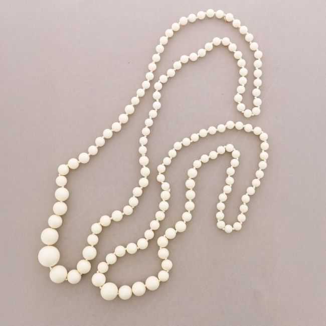 SET LONG NECKLACE BEADS RESIN