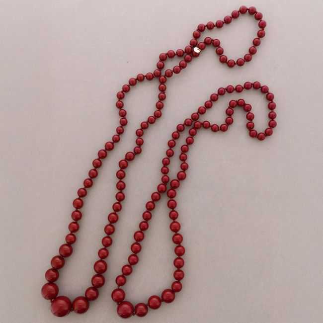 SET LONG NECKLACE BEADS RESIN