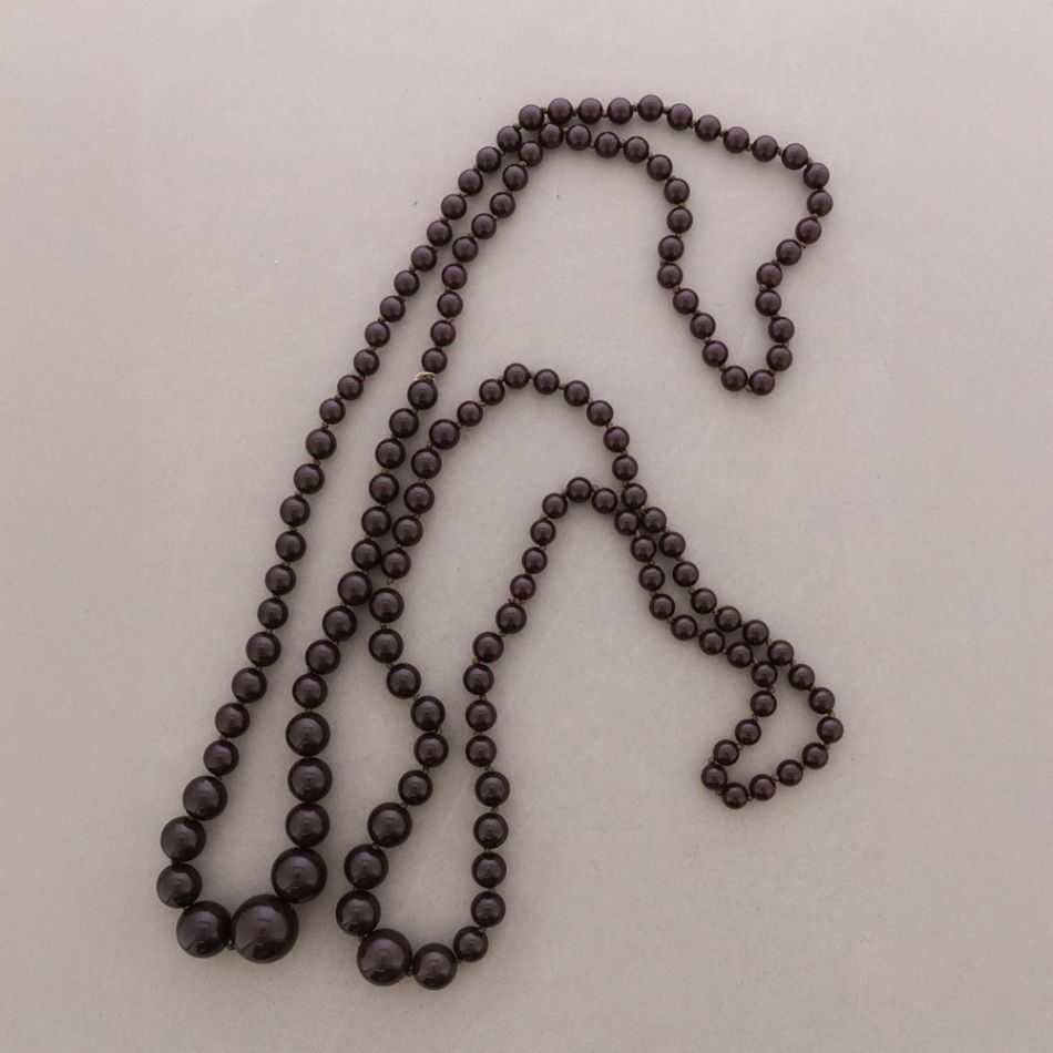 SET LONG NECKLACE BEADS RESIN