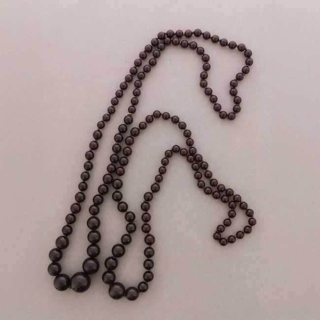SET LONG NECKLACE BEADS RESIN