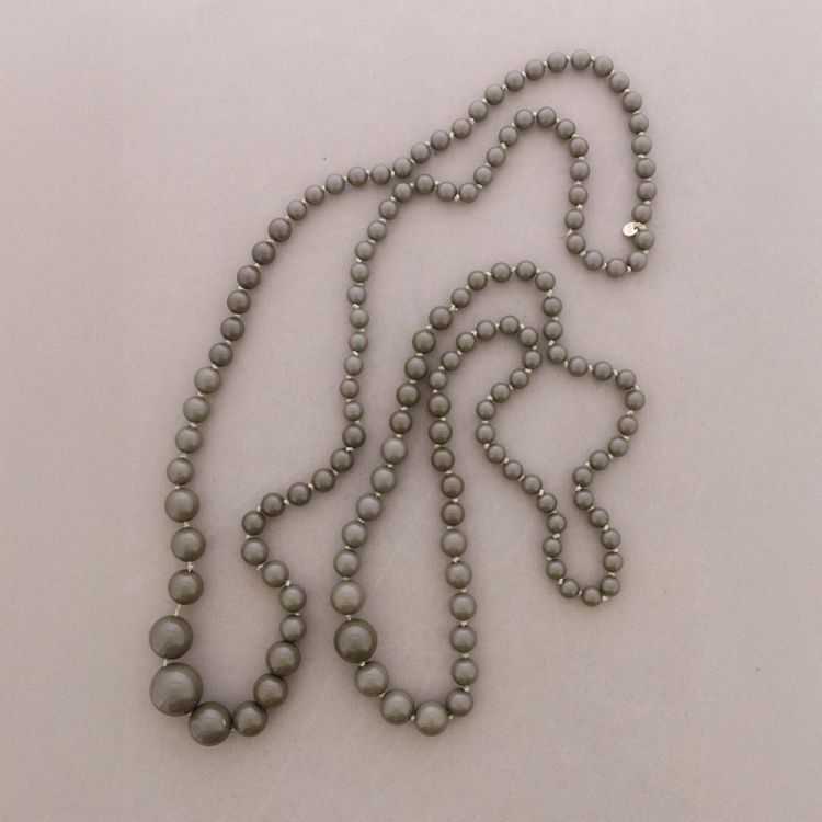 SET LONG NECKLACE BEADS RESIN 2