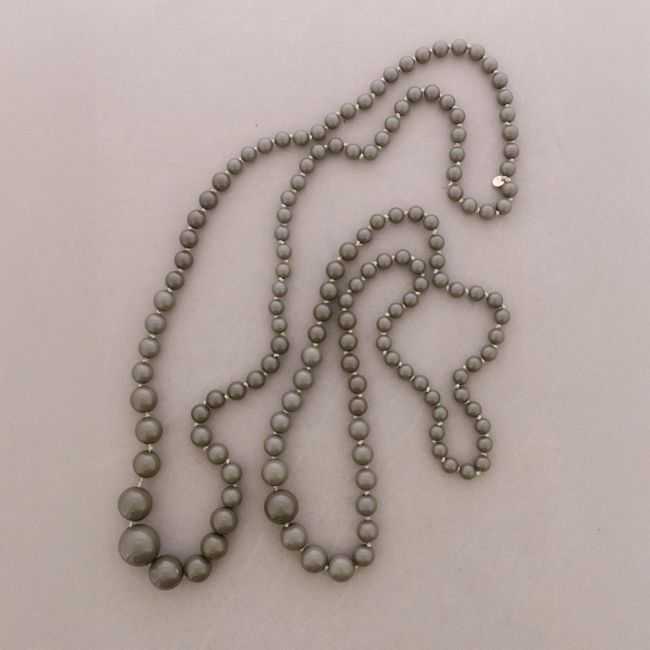 SET LONG NECKLACE BEADS RESIN