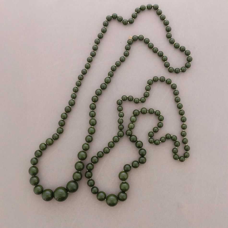 SET LONG NECKLACE BEADS RESIN
