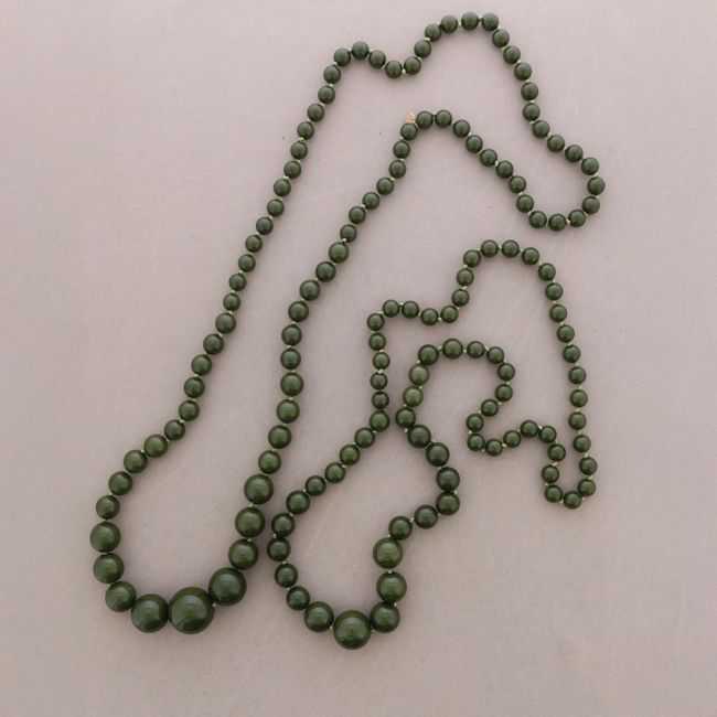 SET LONG NECKLACE BEADS RESIN