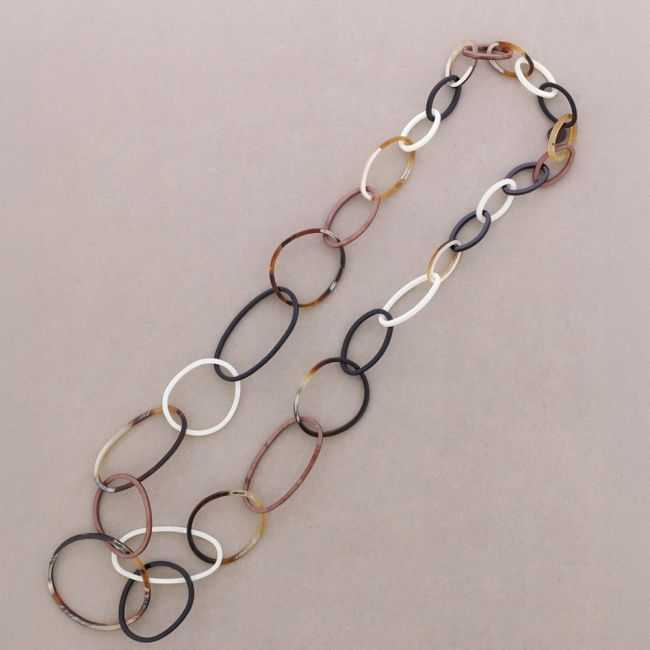 COLLAR LARGO ESLABONES RESINA COLORES