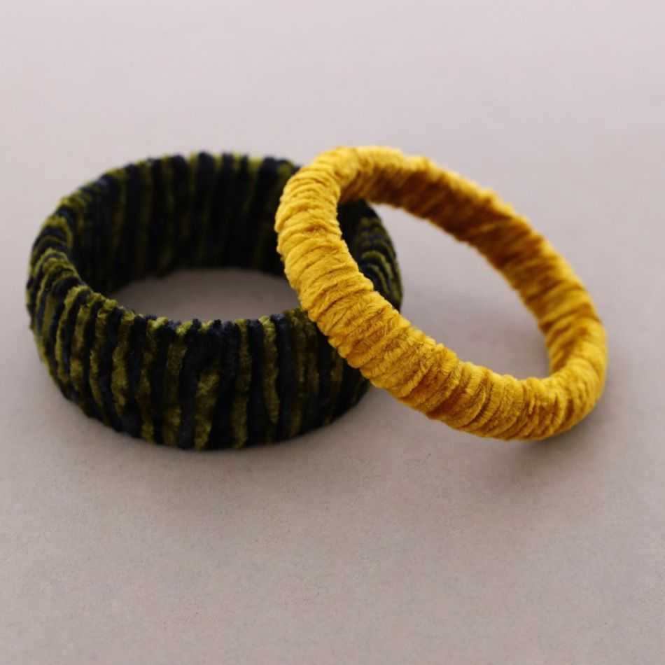 SET PULSERA TERCIOPELO FORRADA