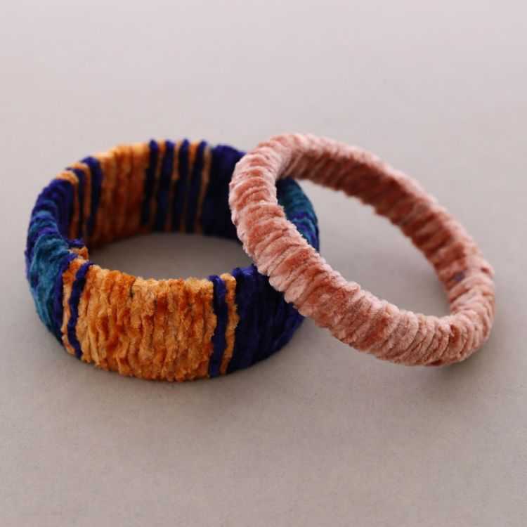 LINED VELVET BRACELET SET 2
